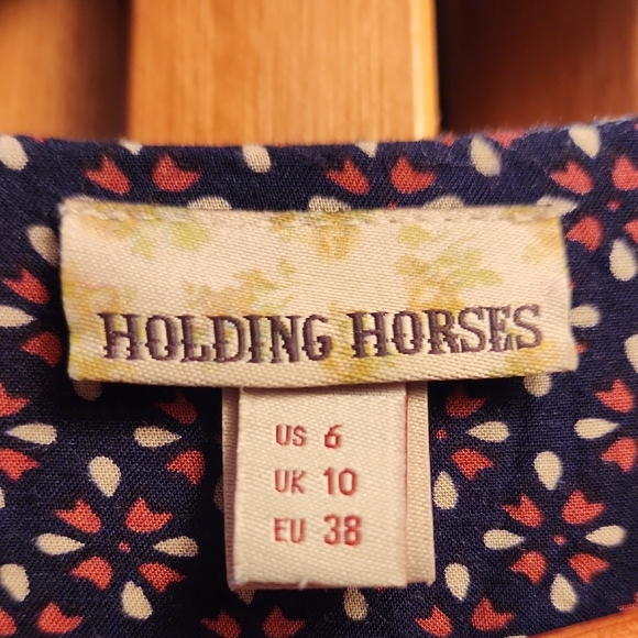 Holding Horses Navy and White Patterned Dress - Picture 2 of 3